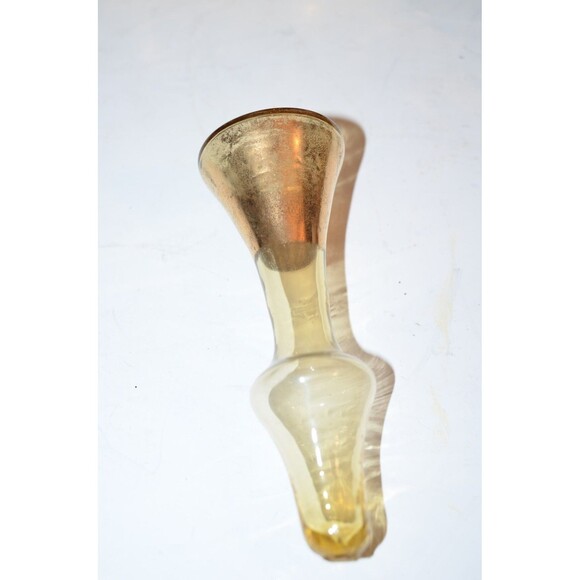 Vtg Murano Venetian Art Glass Decanter Cordial Glass set gold Barware flaws - Picture 8 of 16